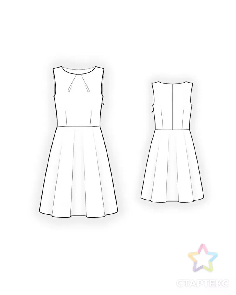 Выкройка: платье без рукавов арт. ВКК-845-9-ЛК0004263 - рис. 2