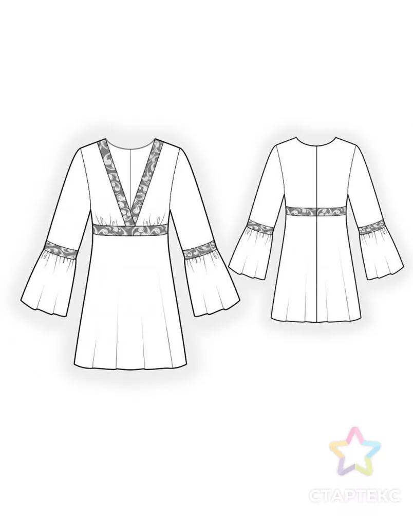 Выкройка: туника арт. ВКК-859-1-ЛК0004270 - рис. 2