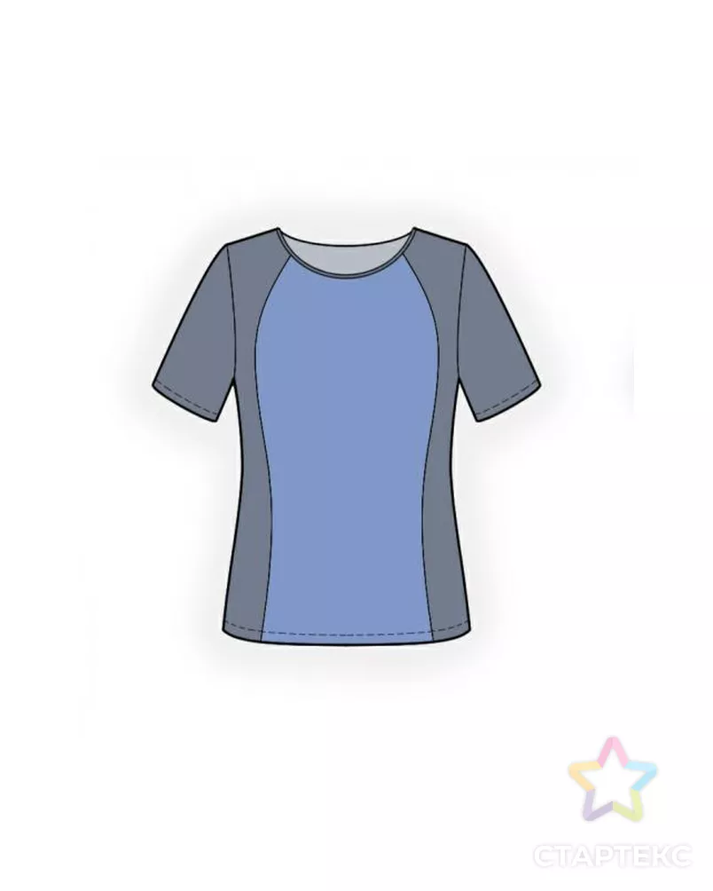 Выкройка: спортивная футболка арт. ВКК-1112-1-ЛК0004272 - рис. 1