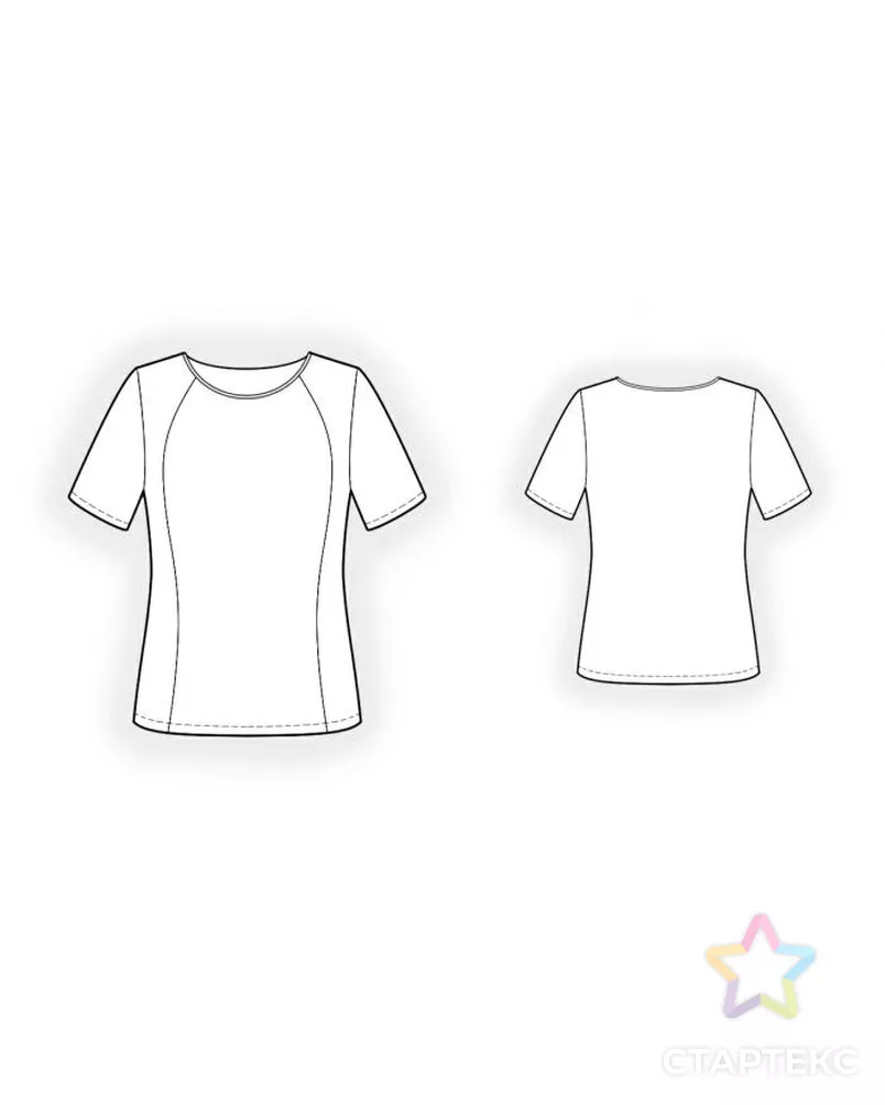 Выкройка: спортивная футболка арт. ВКК-1112-1-ЛК0004272 - рис. 2