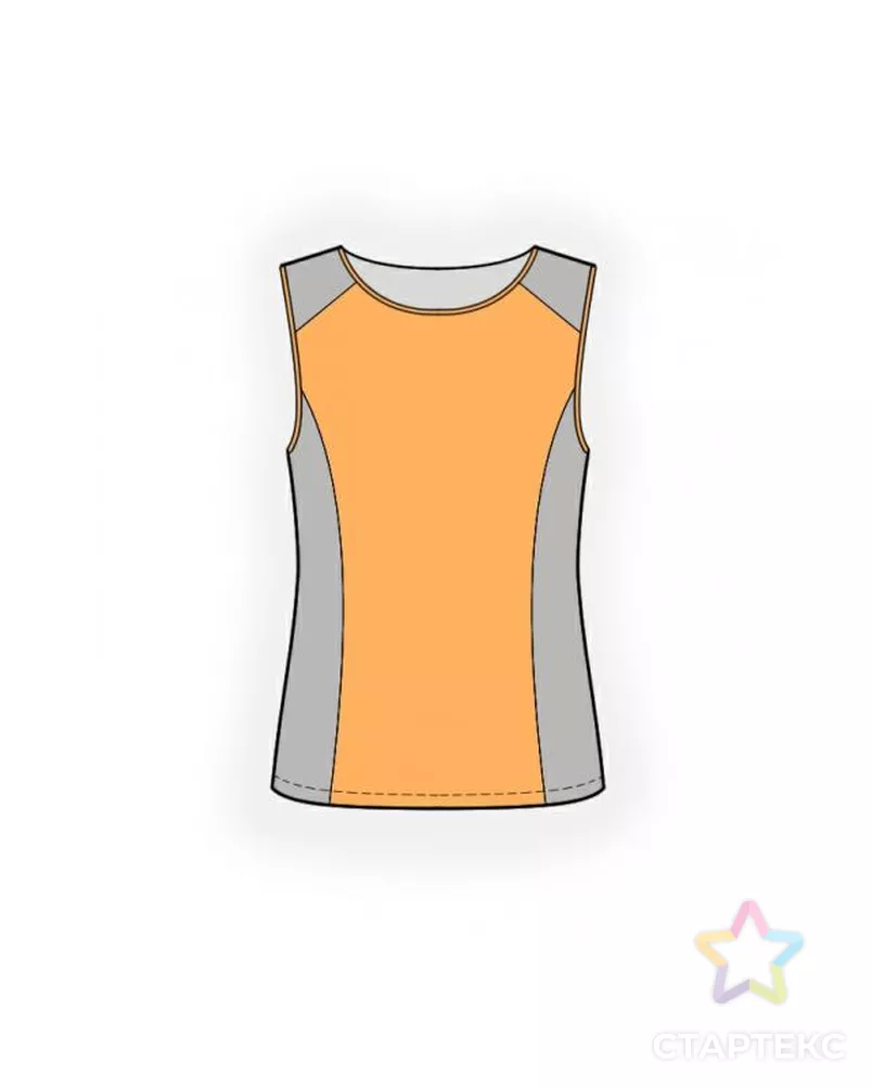 Выкройка: спортивная майка арт. ВКК-1612-1-ЛК0004273 - рис. 1