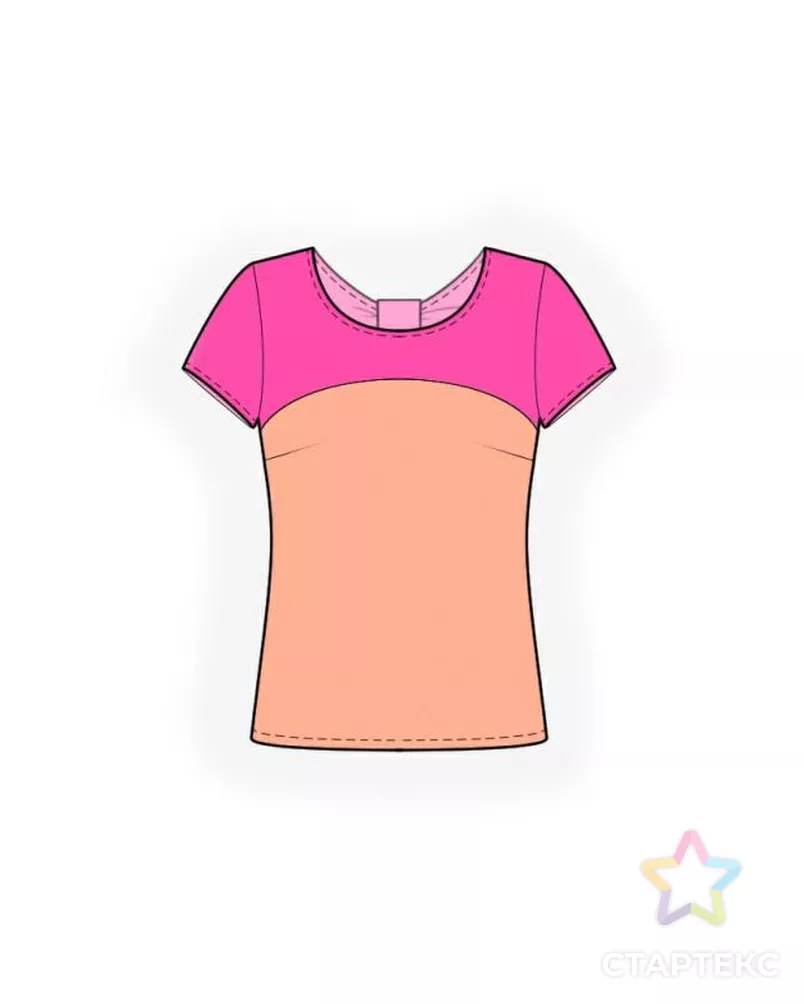 Выкройка: блузон с декоративной спинкой арт. ВКК-637-8-ЛК0004284 - рис. 1