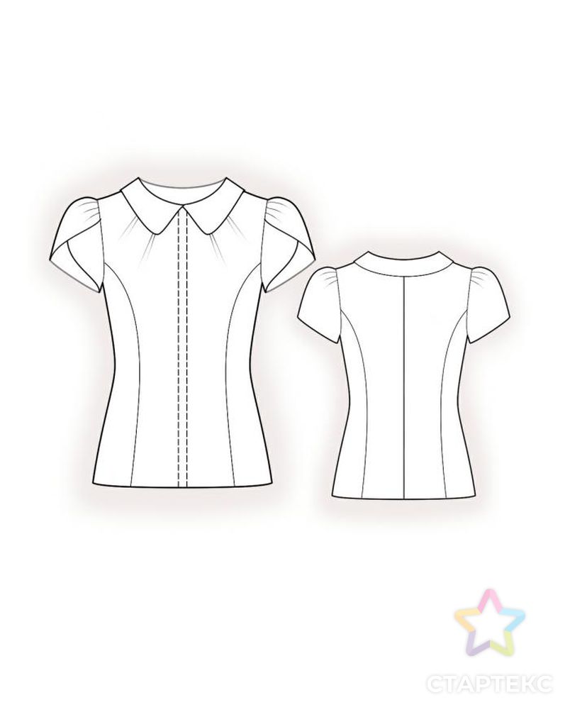 Заказать Выкройка: блузка с пышным рукавом арт. ВКК-1226-1-ЛК0004379 в Новосибирске