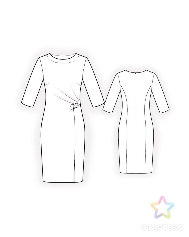 Заказать Выкройка: платье со складками арт. ВКК-501-1-ЛК0004386 в Новосибирске