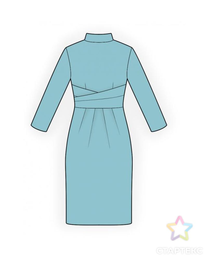 Выкройка: шелковое платье арт. ВКК-995-1-ЛК0004464 1