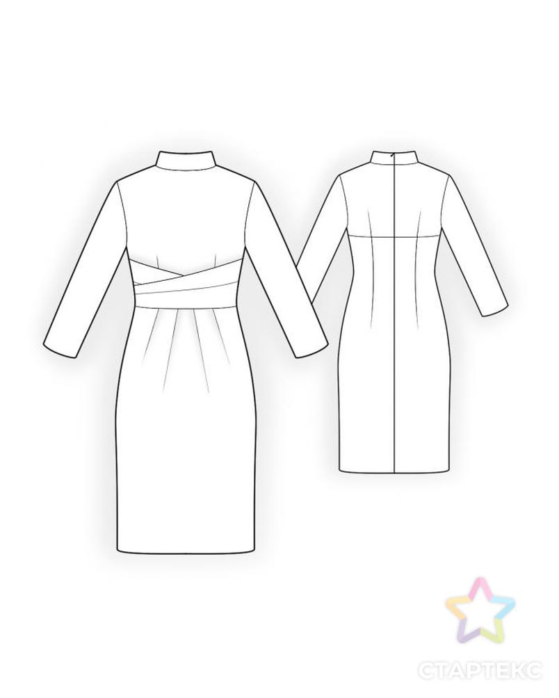 Выкройка: шелковое платье арт. ВКК-995-1-ЛК0004464 2