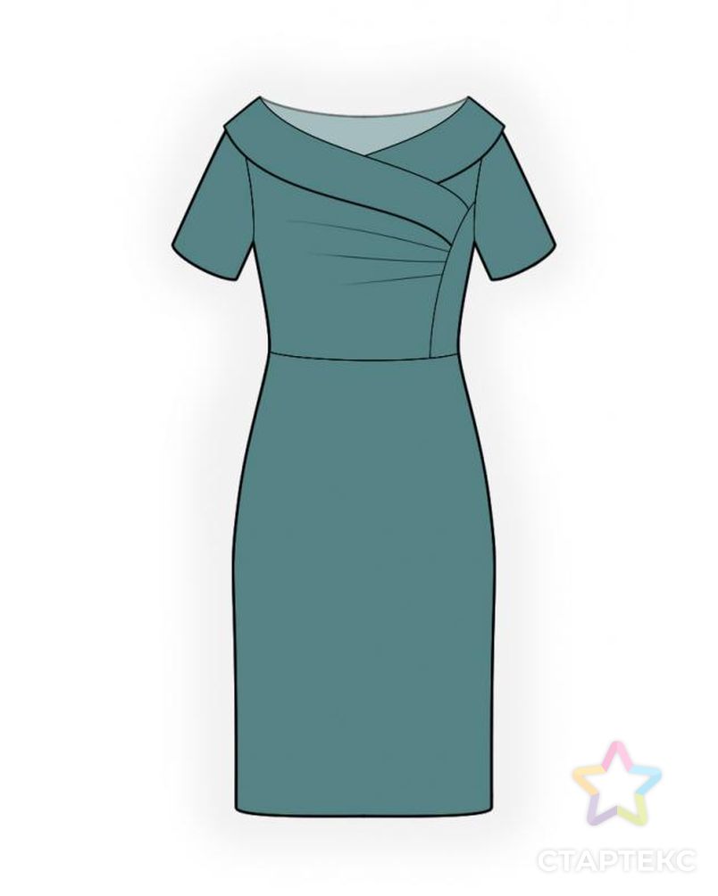 Заказать Выкройка: платье с открытыми плечами арт. ВКК-589-1-ЛК0004484 в Новосибирске