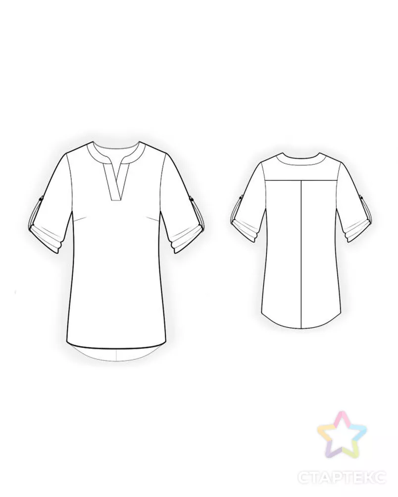 Выкройка: туника арт. ВКК-1080-10-ЛК0004499 - рис. 2