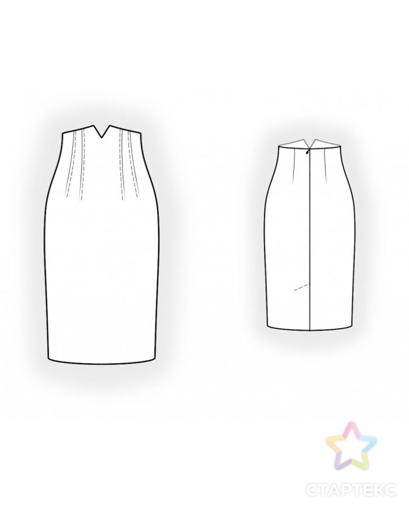 Выкройка: юбка с высокой талией арт. ВКК-2744-1-ЛК0004877