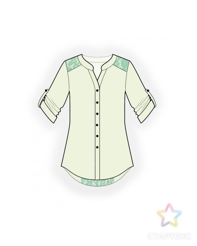 Выкройка: блузка с кружевом арт. ВКК-2759-5-ЛК0004892