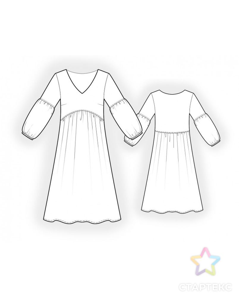 Выкройка: платье-туника арт. ВКК-2782-11-ЛК0004926 2