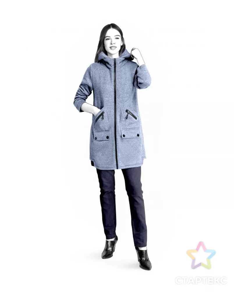 Выкройка: полупальто легкое арт. ВКК-2809-7-ЛК0004955 - рис. 1