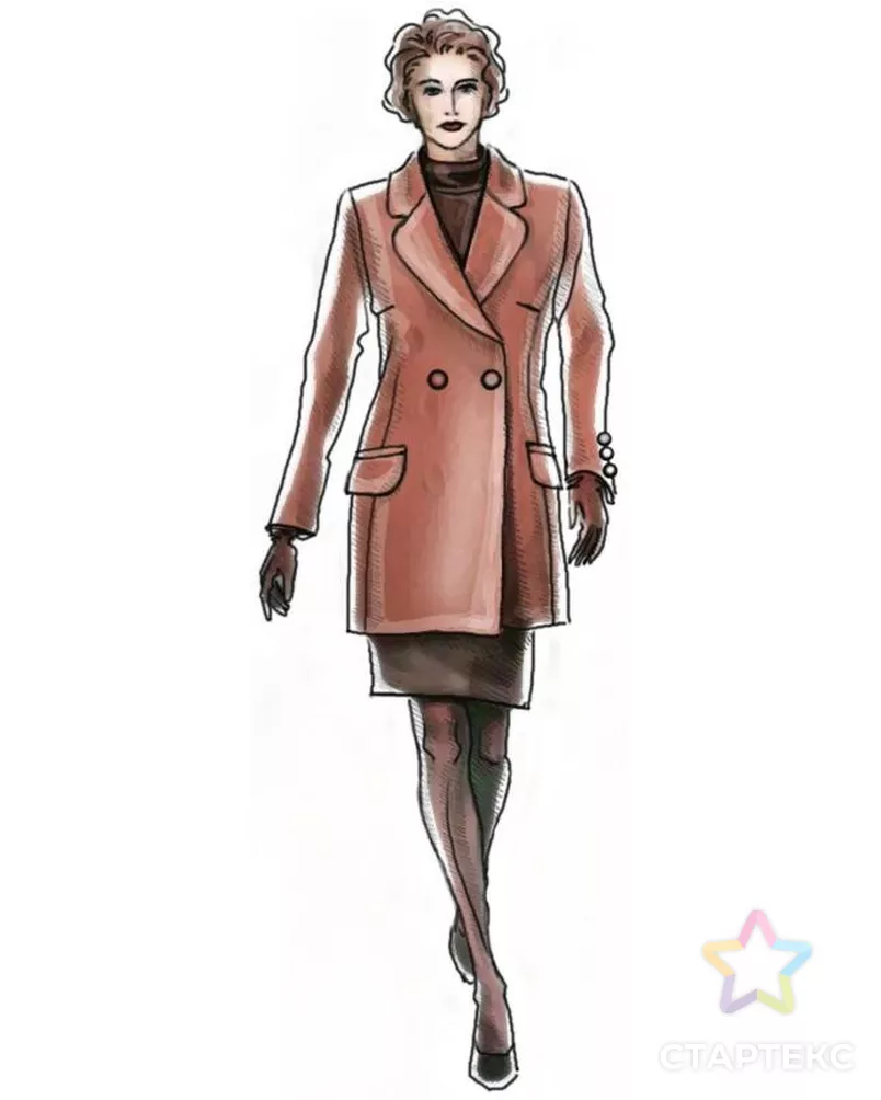 Выкройка: шерстяной блейзер арт. ВКК-852-9-ЛК0005062 - рис. 1