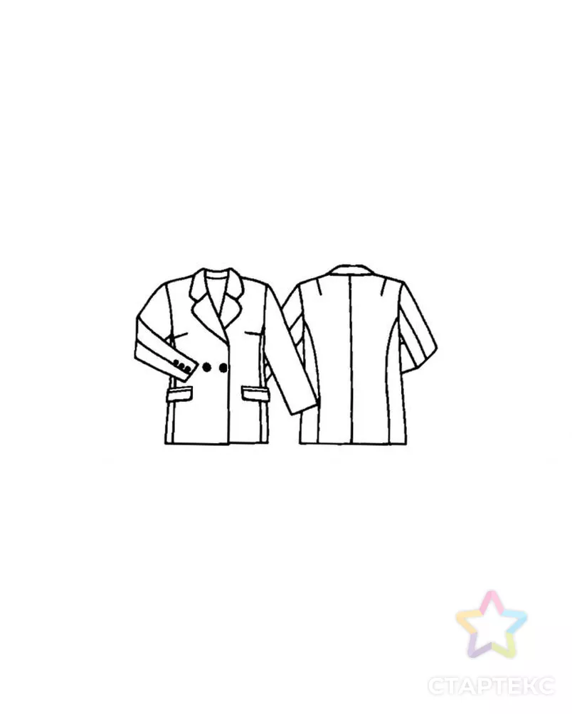 Выкройка: шерстяной блейзер арт. ВКК-852-9-ЛК0005062 - рис. 2