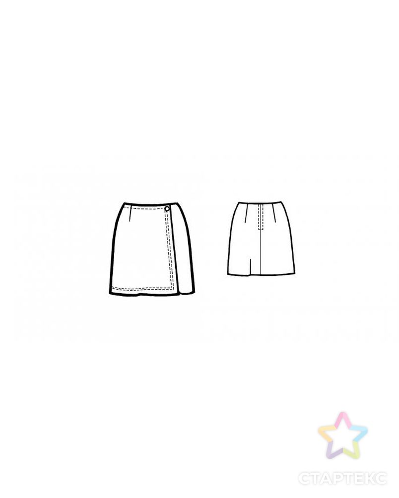 Выкройка: юбка с запахом арт. ВКК-1894-1-ЛК0005063 2