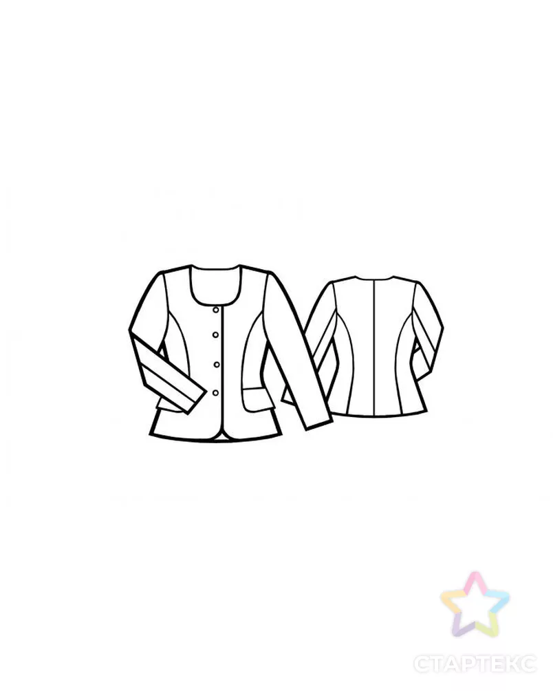 Выкройка: жакет арт. ВКК-1608-11-ЛК0005080 - рис. 2