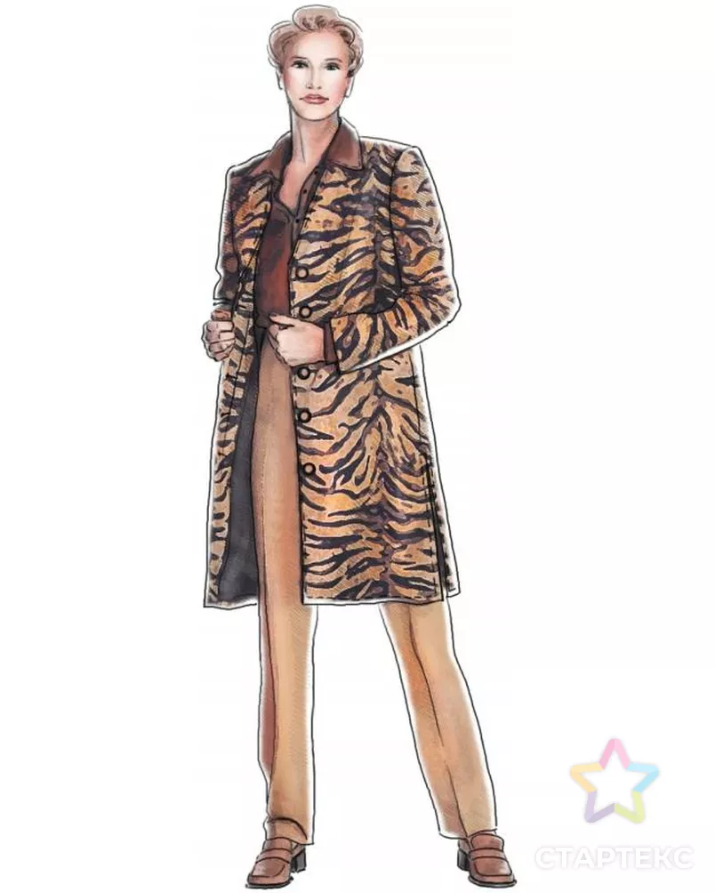 Выкройка: удлиненный жакет арт. ВКК-1134-2-ЛК0005085 - рис. 1