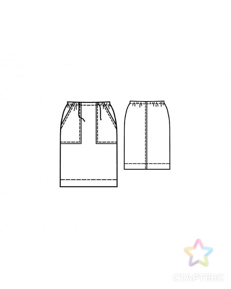 Выкройка: юбка в спортивном стиле арт. ВКК-1338-1-ЛК0005089