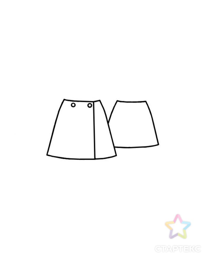 Выкройка: юбка с запахом молодежная арт. ВКК-1586-4-ЛК0005092 2