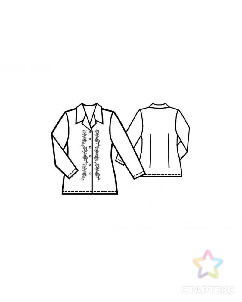 Выкройка: блузка с вышивкой арт. ВКК-170-1-ЛК0005096 2