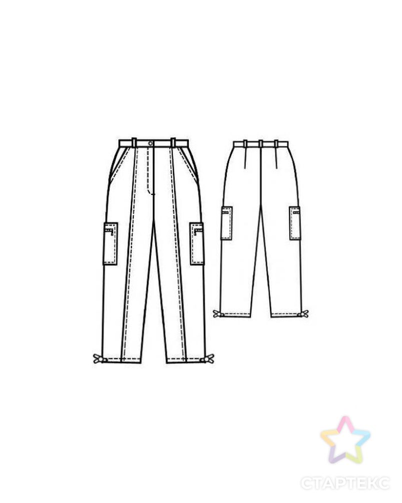 Выкройка: брюки "карго" арт. ВКК-2045-4-ЛК0005100 2