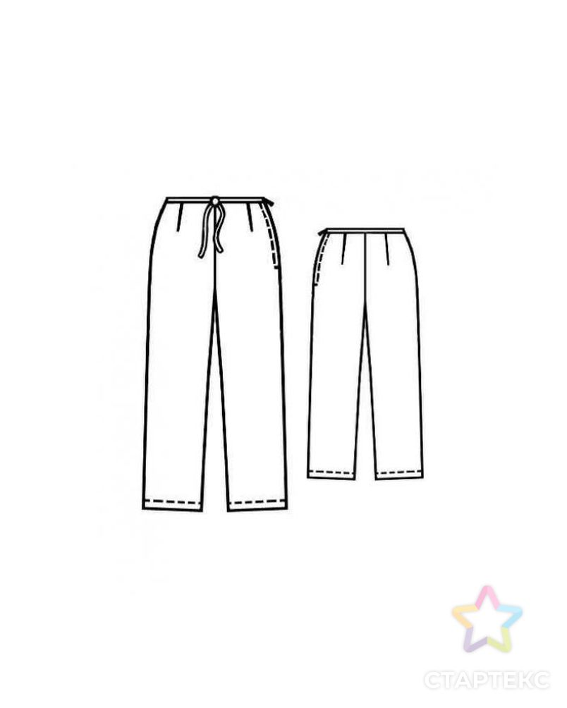 Заказать Выкройка: широкие брюки в пижамном стиле арт. ВКК-1360-1-ЛК0005119 в Новосибирске