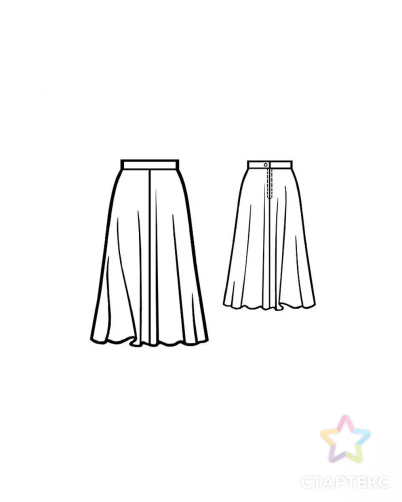 Выкройка: красная юбка арт. ВКК-997-12-ЛК0005135 - рис. 2