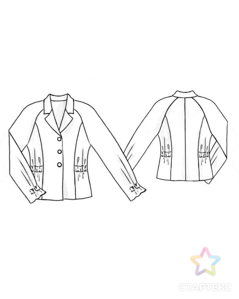 Выкройка: блузка с рукавом реглан арт. ВКК-1660-1-ЛК0005154 2