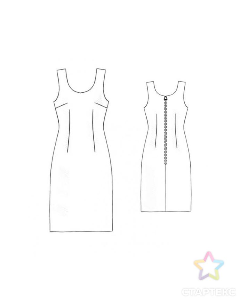 Выкройка: маленькое цветное платье арт. ВКК-749-1-ЛК0005202
