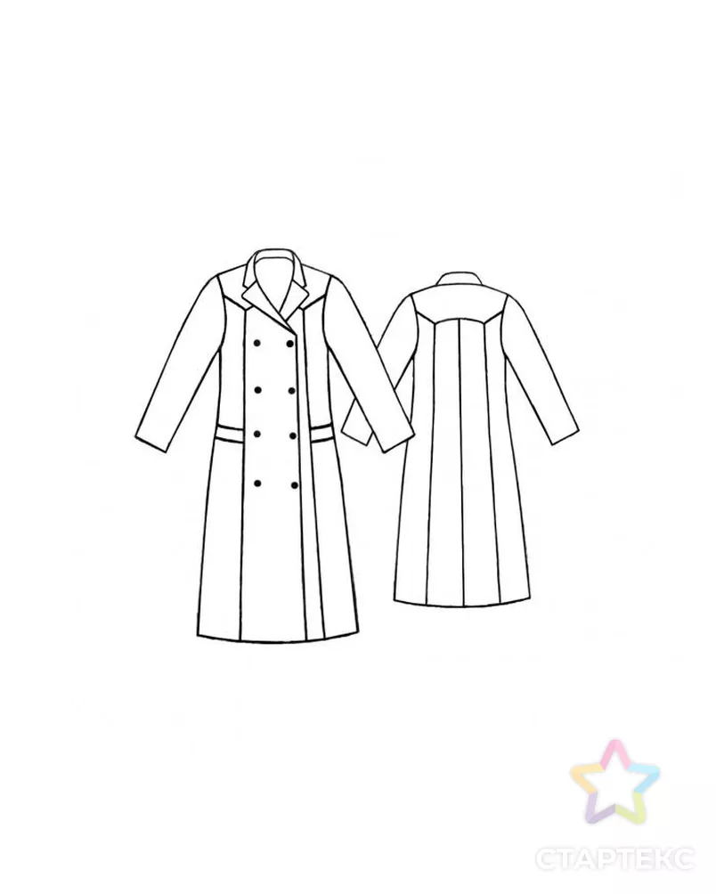 Выкройка: халат медицинский женский арт. ВКК-1974-1-ЛК0005226 - рис. 2