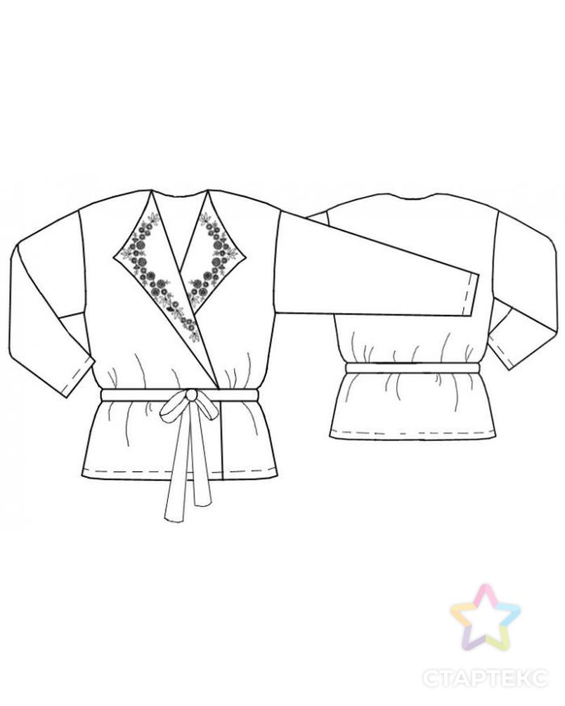 Выкройка: пижамная куртка арт. ВКК-537-5-ЛК0005235 2