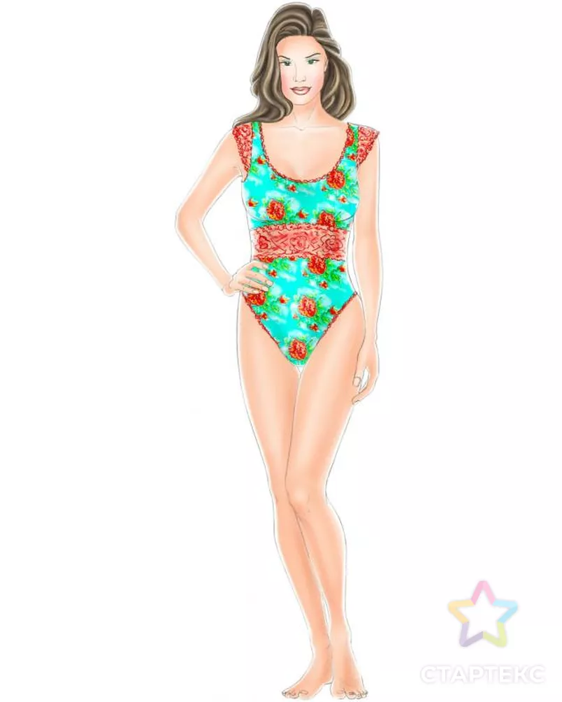 Выкройка: комбидресс арт. ВКК-840-11-ЛК0005238 - рис. 1