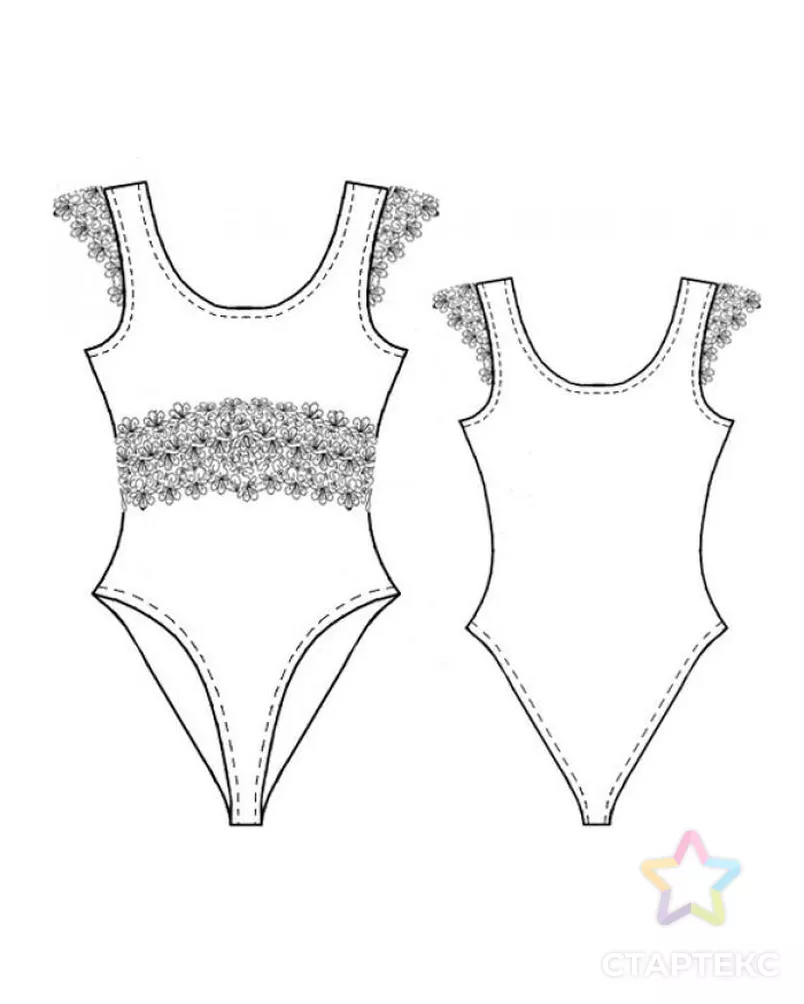 Выкройка: комбидресс арт. ВКК-840-11-ЛК0005238 - рис. 2