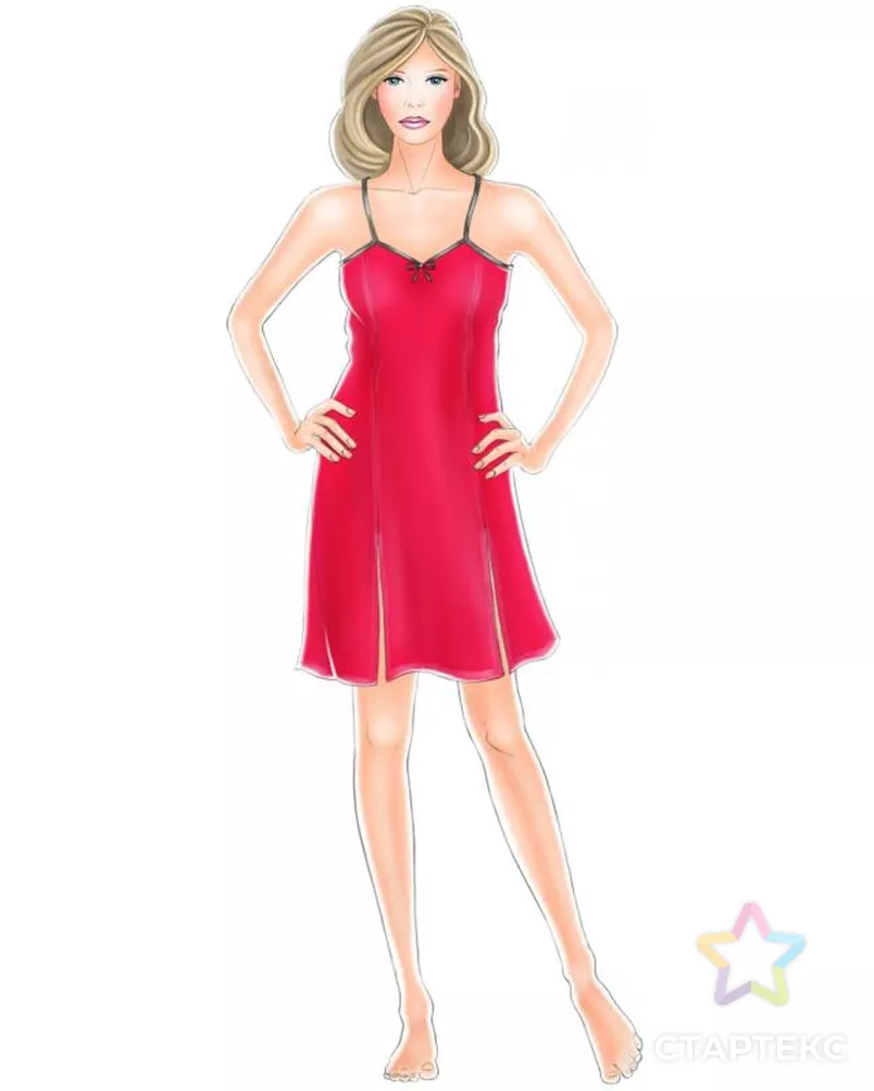 Выкройка: комбинация арт. ВКК-923-1-ЛК0005241 - рис. 1