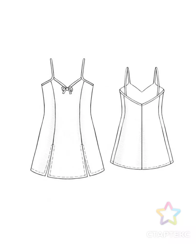 Выкройка: комбинация арт. ВКК-923-1-ЛК0005241 - рис. 2