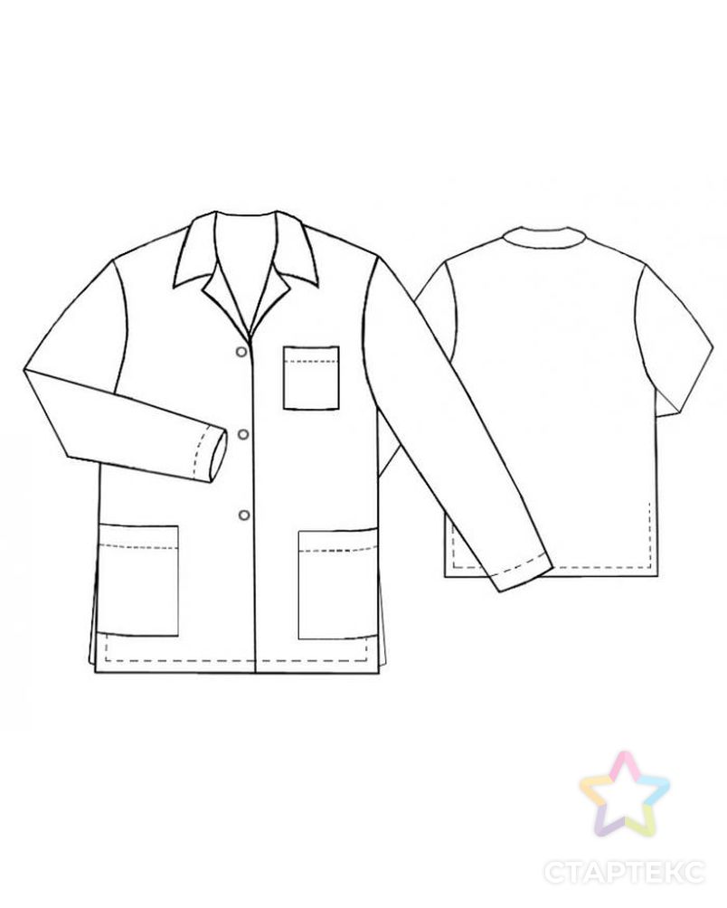 Выкройка: шелковая пижама (куртка) арт. ВКК-388-12-ЛК0005262