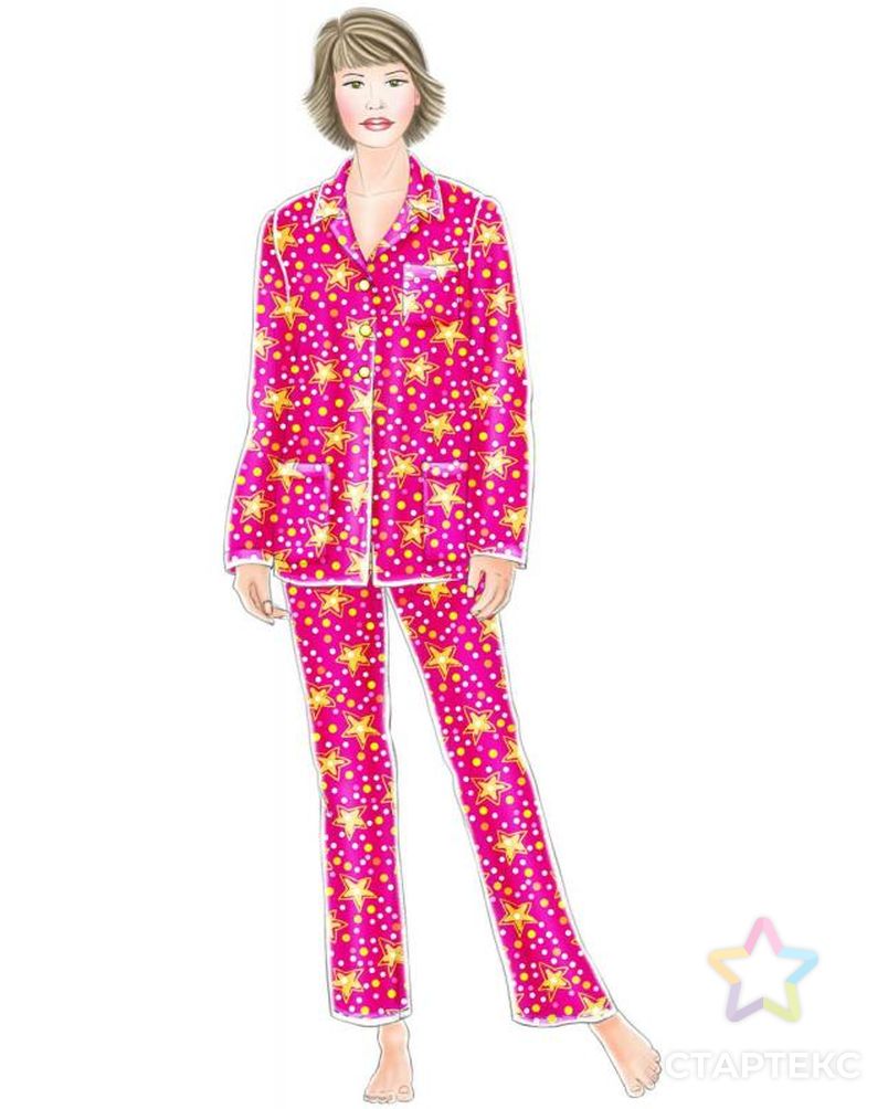 Выкройка: шелковая пижама (брюки) арт. ВКК-931-1-ЛК0005263 1