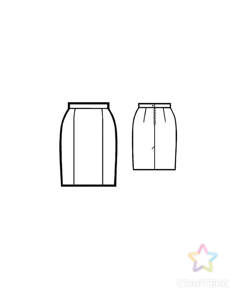 Заказать Выкройка: юбка прямая пятишовная арт. ВКК-1425-1-ЛК0005268 в Новосибирске