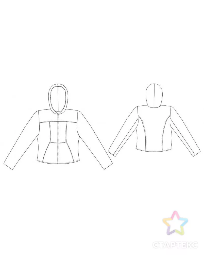 Выкройка: женская ветровка арт. ВКК-1545-4-ЛК0005274 - рис. 2