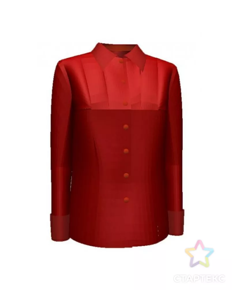 Выкройка: классическая блузка арт. ВКК-649-12-ЛК0005286 - рис. 1