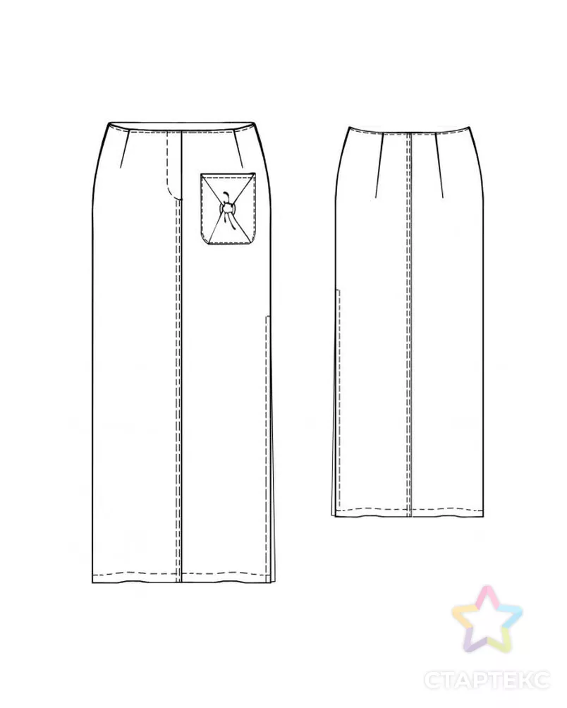 Выкройка длинной джинсовой юбки S-L #выкройки #ПереулокШвейный #SewLane #Женские