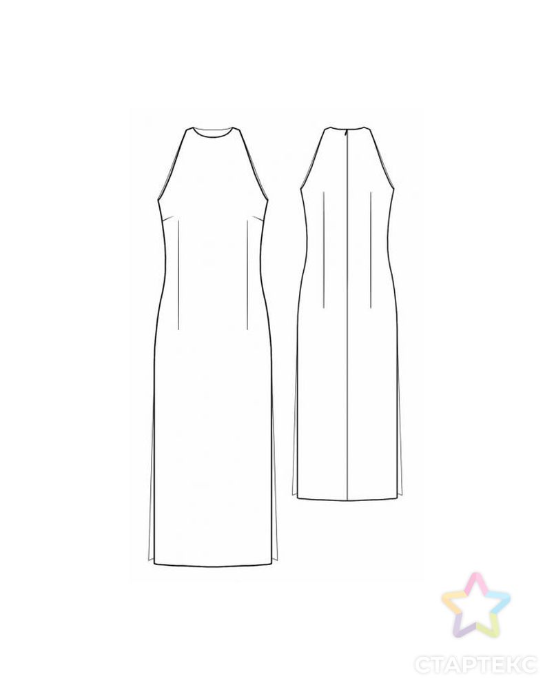 Выкройка: платье с американской проймой арт. ВКК-1881-1-ЛК0005518 2