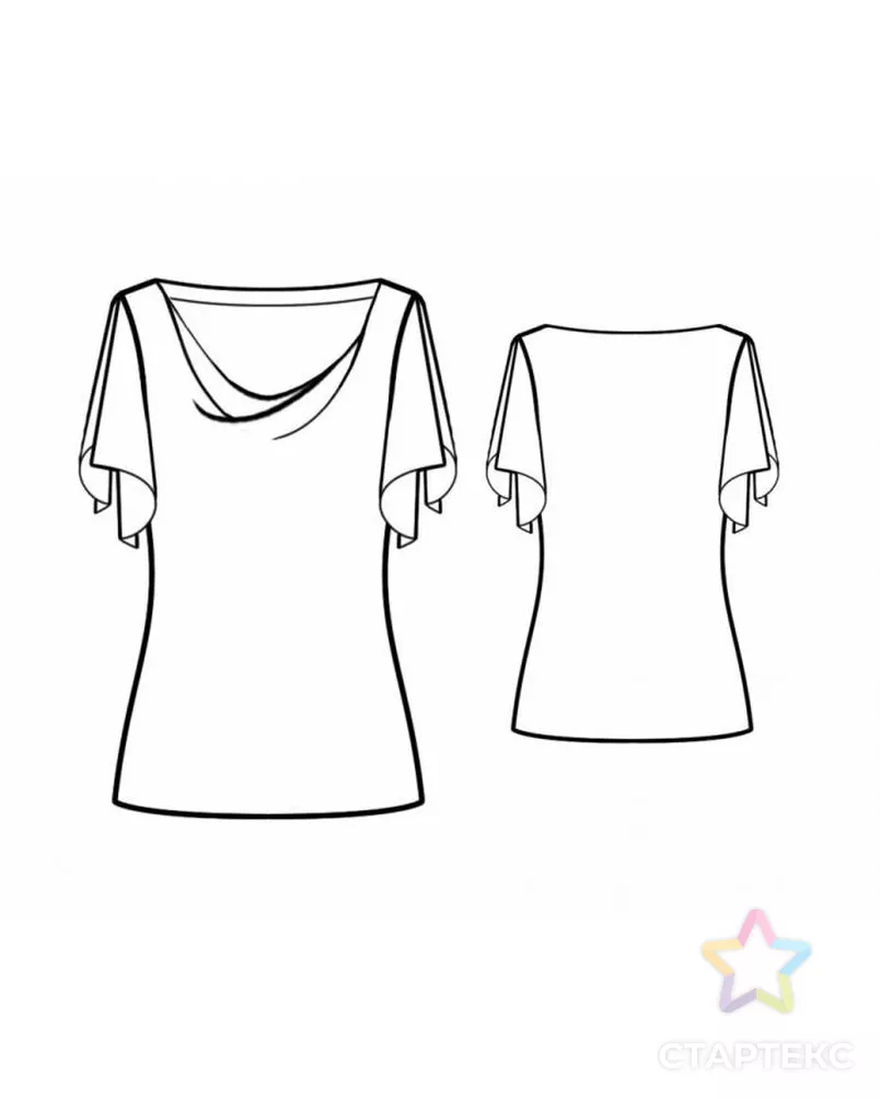 Выкройка: блузка арт. ВКК-1005-5-ЛК0005689 - рис. 2