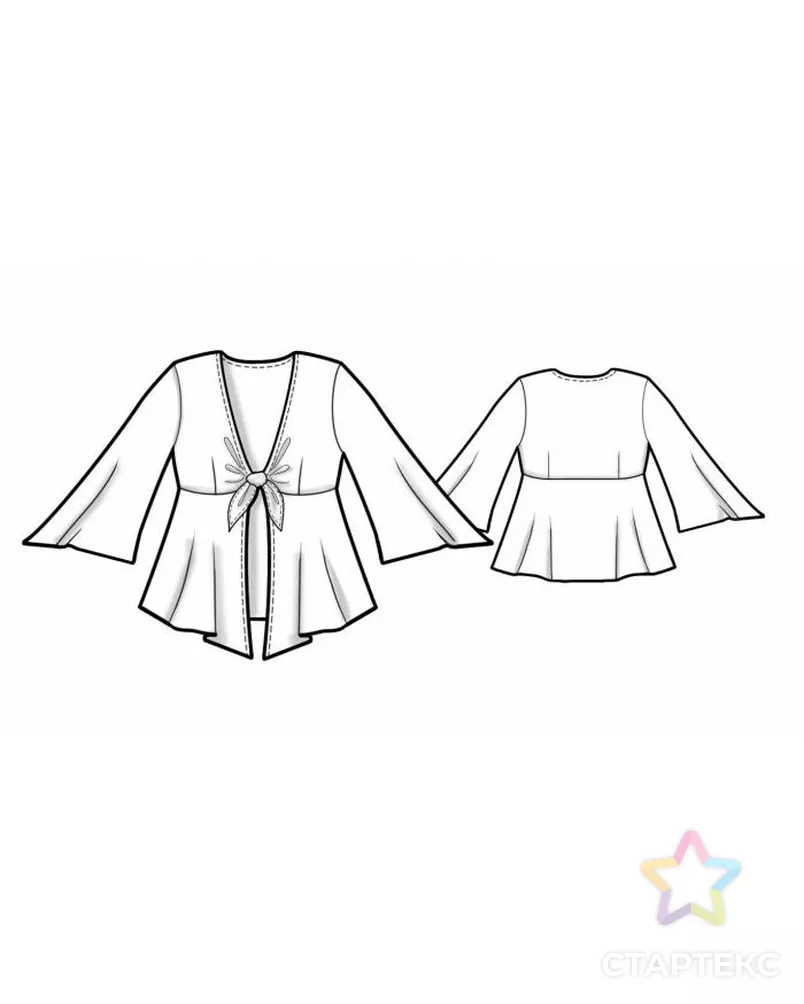 Выкройка: блузка арт. ВКК-1789-4-ЛК0005691 - рис. 2