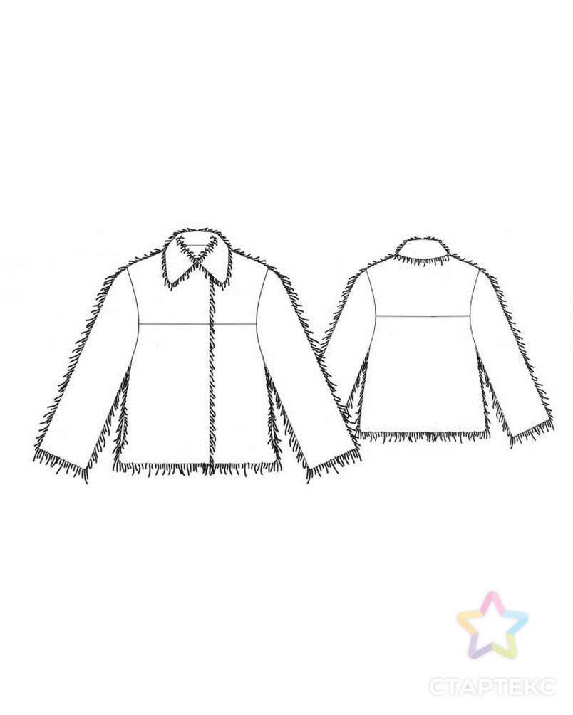 Выкройка: куртка из длинноворсого меха арт. ВКК-1422-1-ЛК0005712