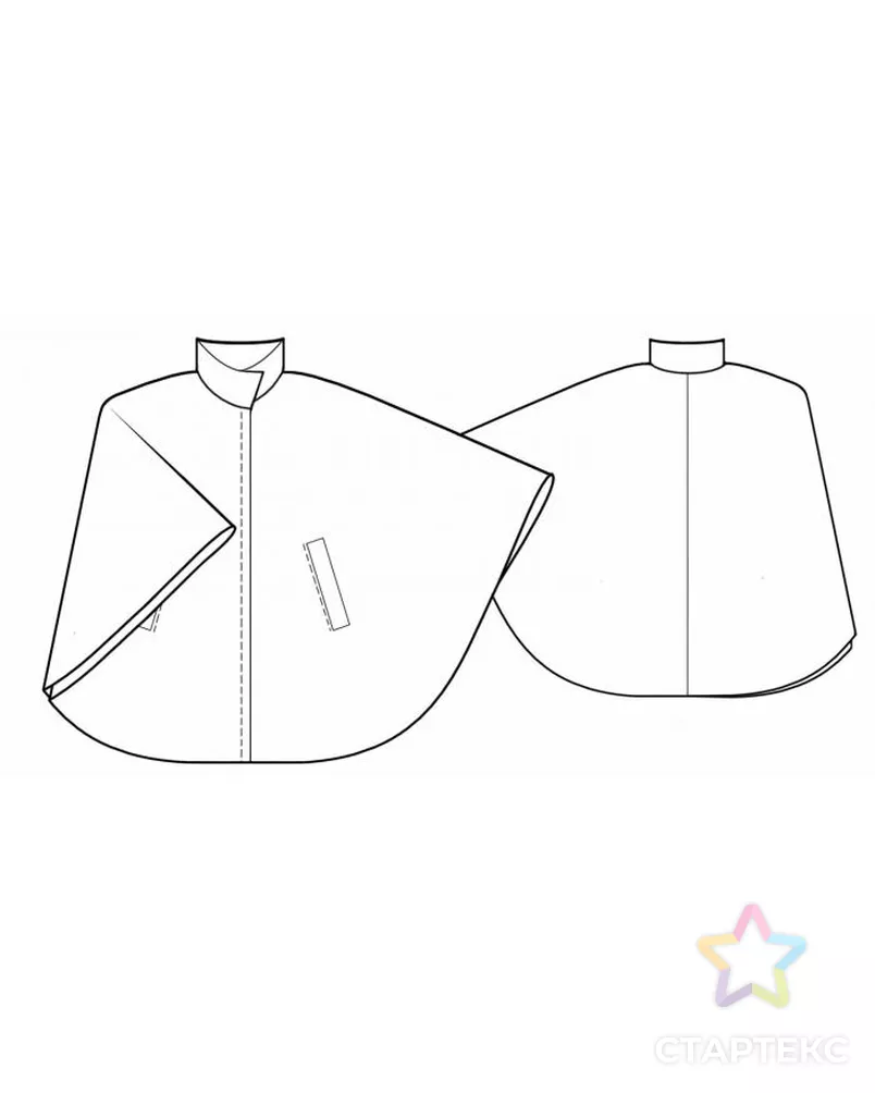 Выкройка: классическое пончо арт. ВКК-218-12-ЛК0005728 - рис. 2