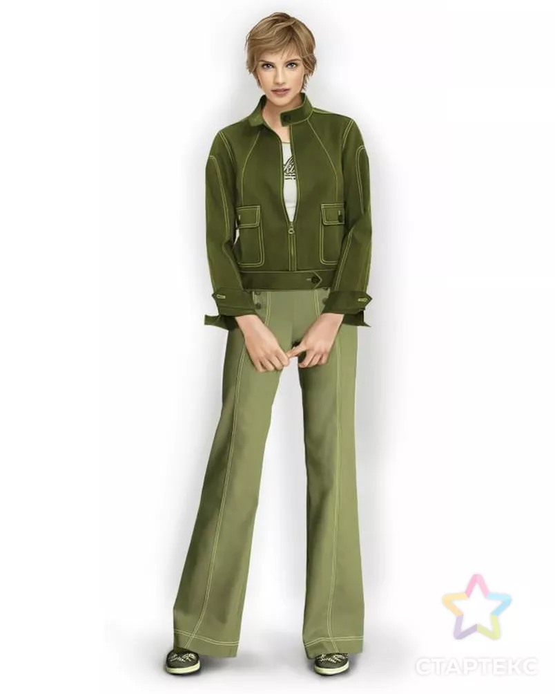 Выкройка: жакет в спортивном стиле арт. ВКК-733-4-ЛК0005741 - рис. 1