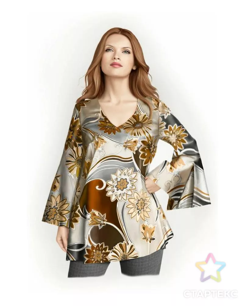 Выкройка: туника арт. ВКК-182-2-ЛК0005771 - рис. 1