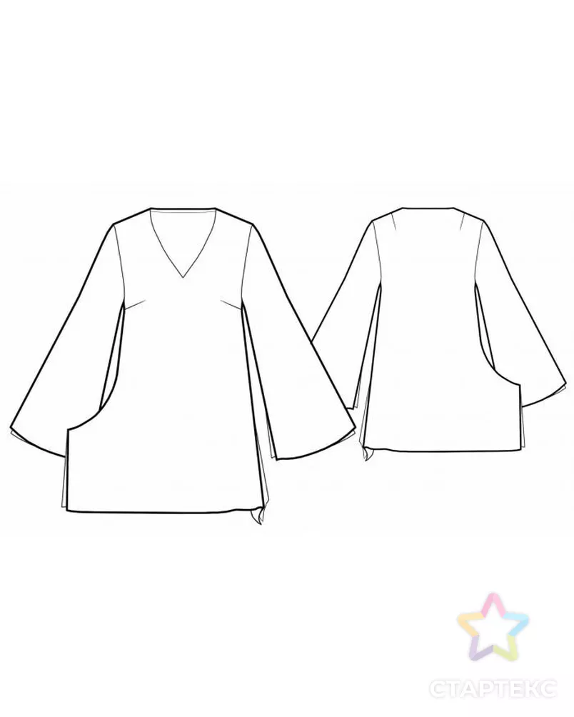 Выкройка: туника арт. ВКК-182-2-ЛК0005771 - рис. 2