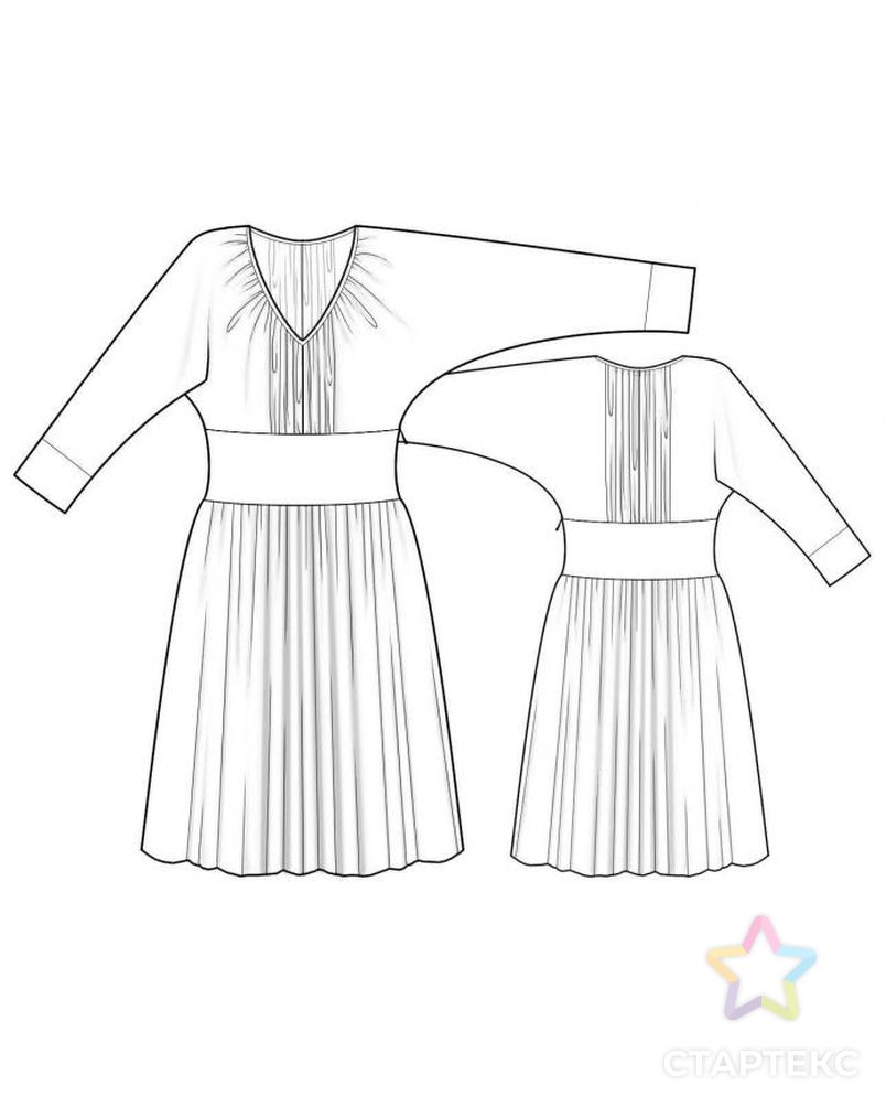 Выкройка: платье с рукавом "летучая мышь" арт. ВКК-827-10-ЛК0005797 2